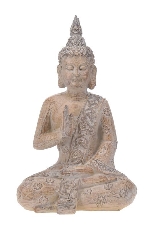 Buddha Déco In Resina Effetto Anticato 25X40Cm