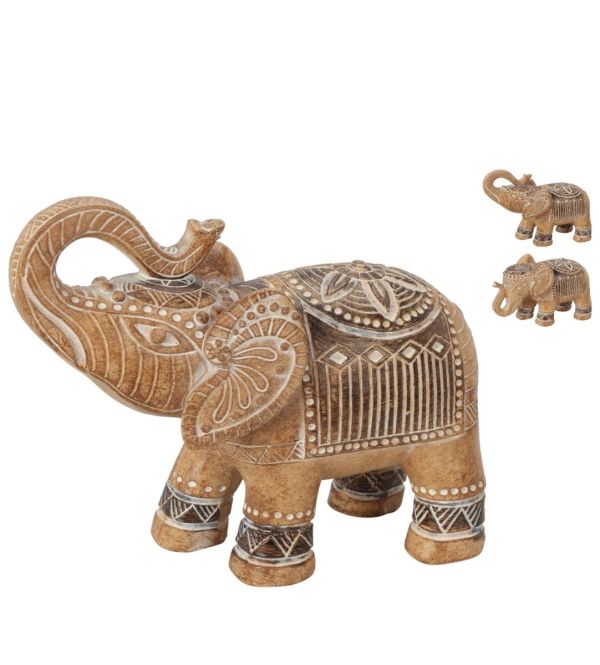 Déco Giardino Elefante Resina 15X7X14Cm - Assortito