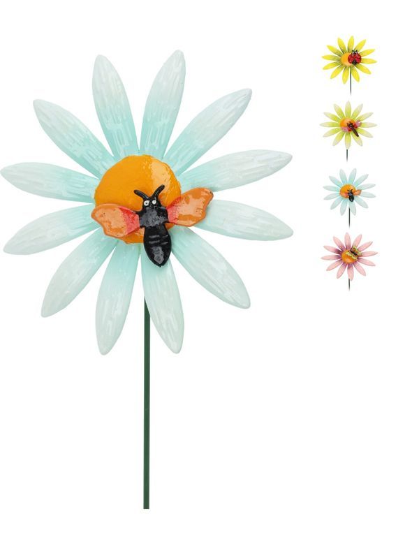Pick Déco Jardin Fleur Métal 68Cm - Assortis
