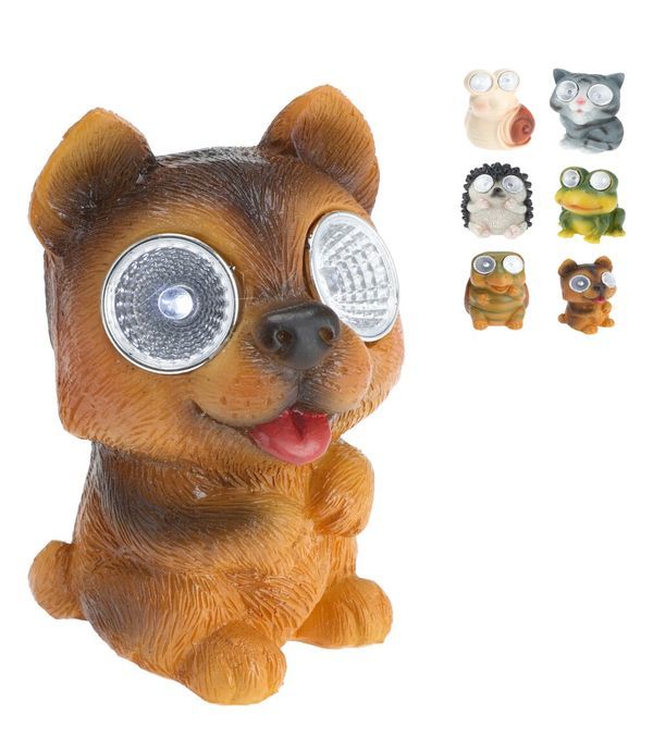 Lampe Solaire De Jardin Animal De Ferme Résine 9Cm - Assortis