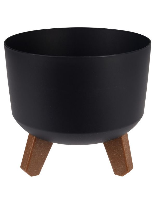 Vaso Giardino In Plastica Antracite 20X17Cm