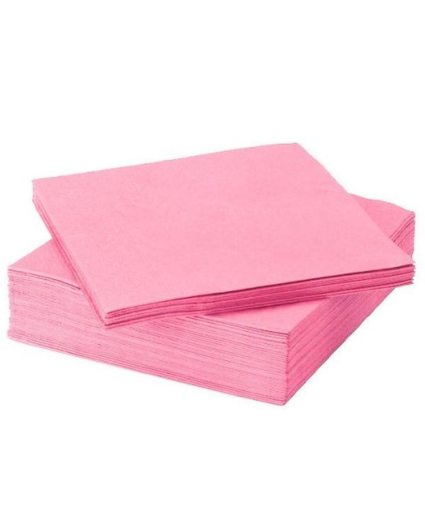  Serviettes Unicolores Rosa 40 Pièces 38X38Cm
