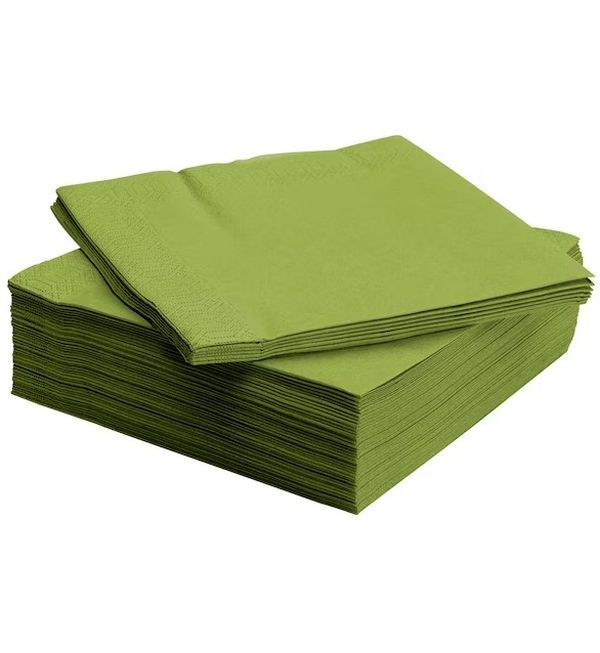  Serviettes Unicolores Vert 40 Pièces 38X38Cm