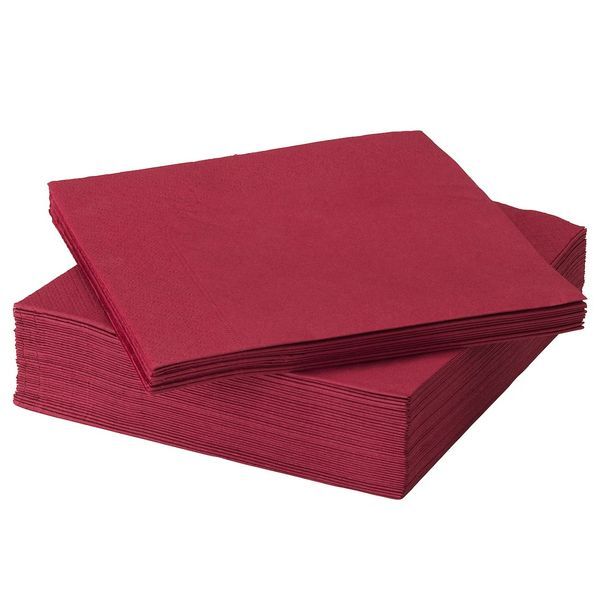  Serviettes Unicolores Cerise 40 Pièces 38X38Cm