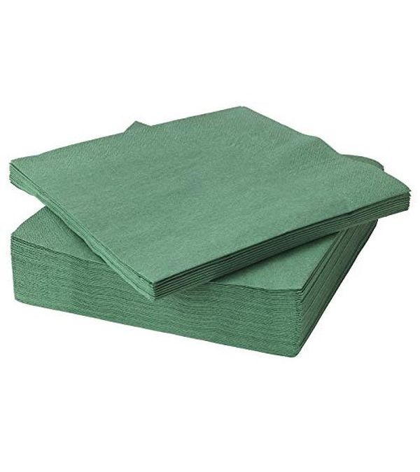  Serviettes Unicolores Émeraude 40 Pièces 38X38Cm