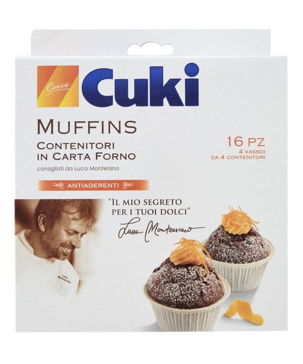 CUKI Stampi Per Muffin In Carta Forno 16 Pezzi 