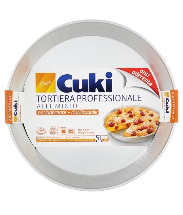 CUKI Tortiera Alluminio Antiaderente 30Cm