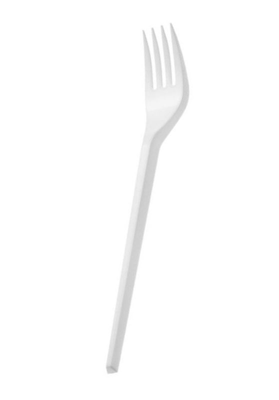 Fourchettes Réutilisables En Plastique Blanc 25 Pièces 