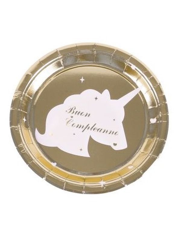 Themenparty-Artikel Einhorn Platte 23Cm
