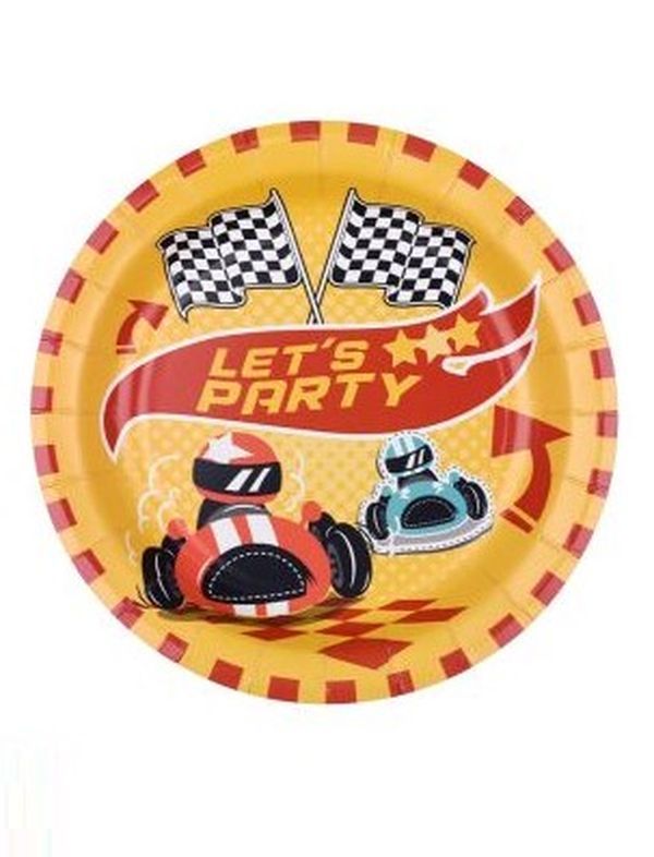 Article Sur Les Fêtes À Thème Voitures De Course Grande Assiette 23Cm