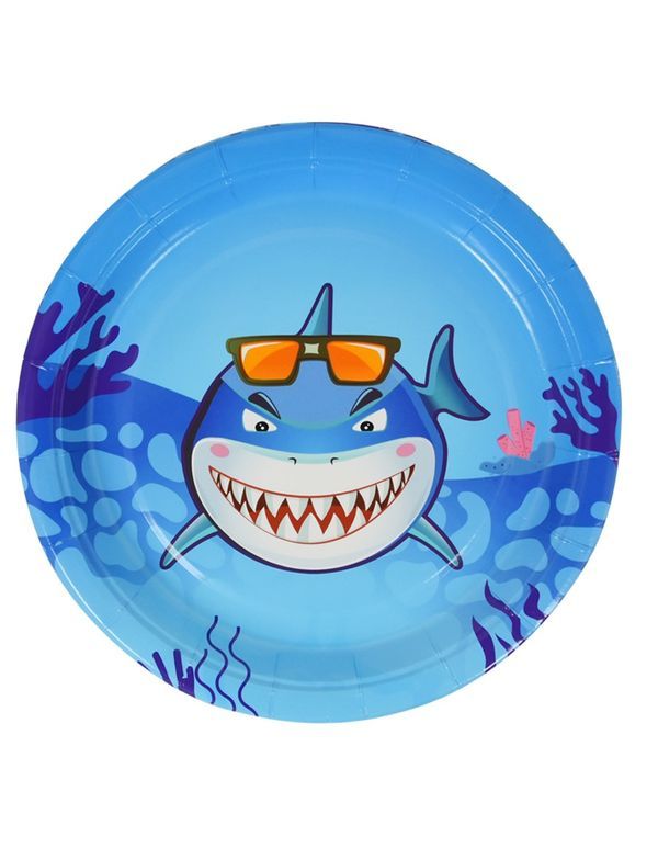 Article Sur Les Fêtes À Thème Requin Petite Assiette 18Cm
