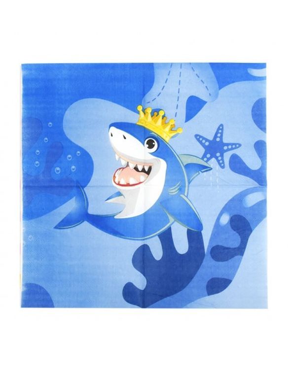 Article Sur Les Fêtes À Thème Requin Serviettes 33X33Cm