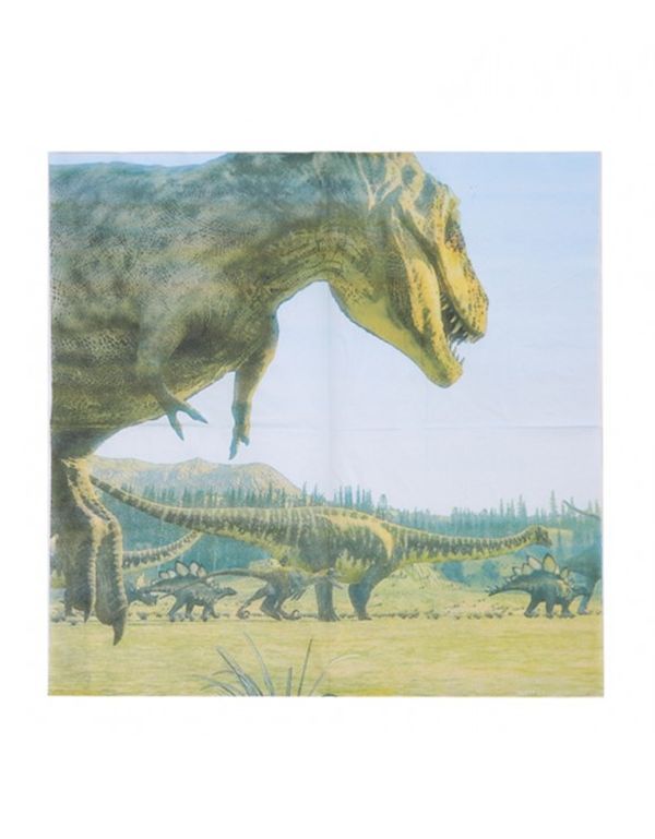 Article Sur Les Fêtes À Thème Dinosaures Serviettes 33X33Cm