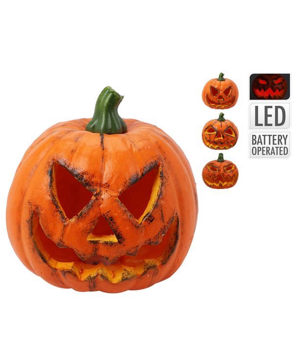 Halloween Deco Zucca Con Luce Led E Suono 15X16Cm - Assortito