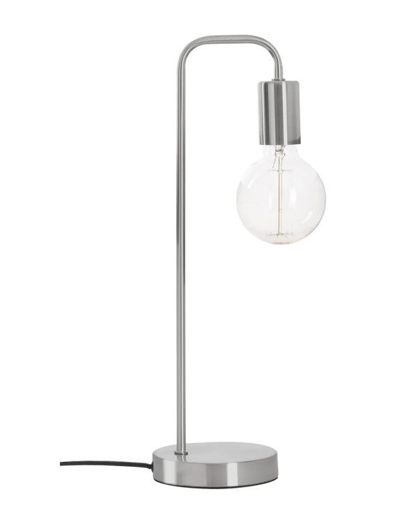 Lampada Da Tavolo Deco Argento Keli 46Cm