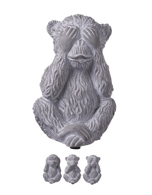 Beton-Deko-Affe 15Cm - Sortiert