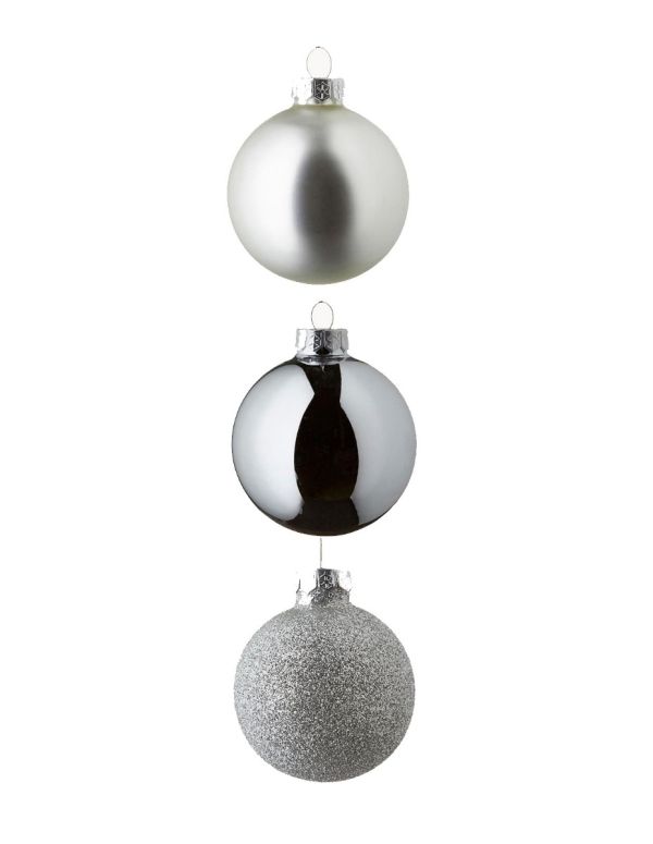 Bocce Natalizie per Albero Colore Moda Grigio Notte 9 Pezzi