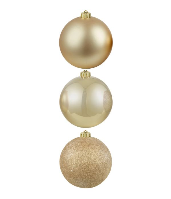 Goldene Weihnachtskugel Aus Kunststoff 120Mm - Weihnachtsdekoration