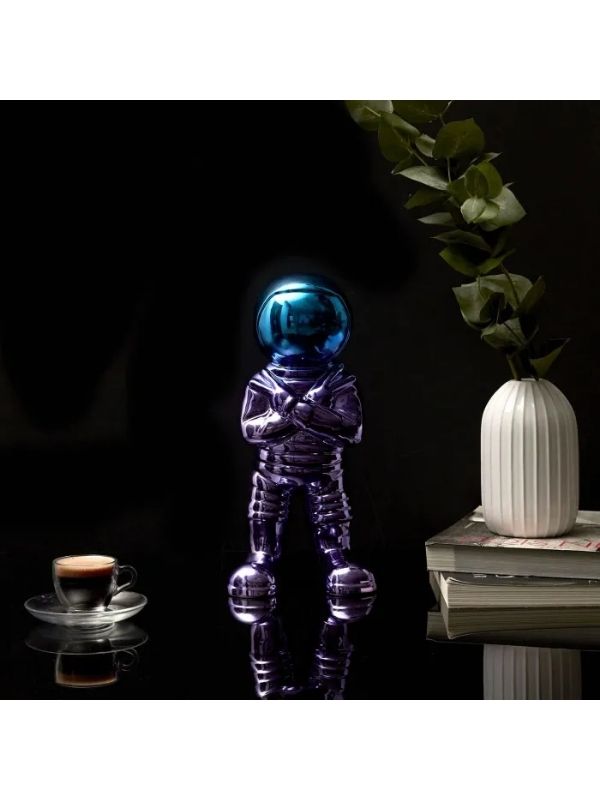 Deko-Objekt Aus Keramik Astronaut Electroplate 33Cm