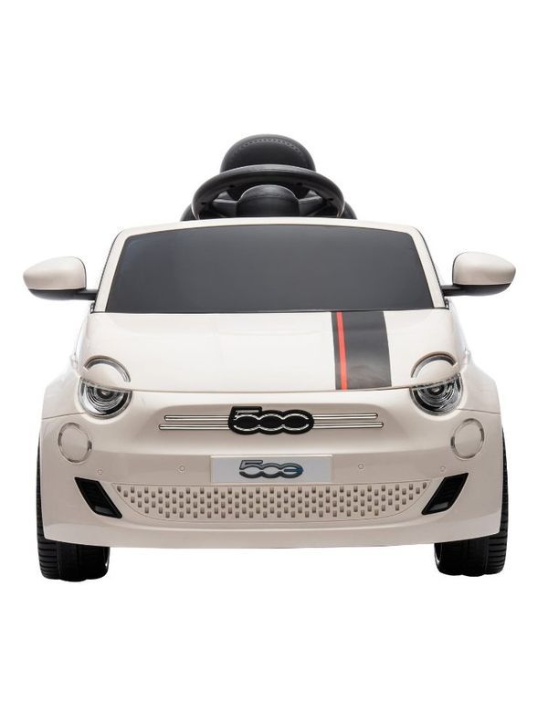 Auto Elettrica Per Bambini Fiat 500e Bianca Con Telecomando 97,5X54X32Cm 