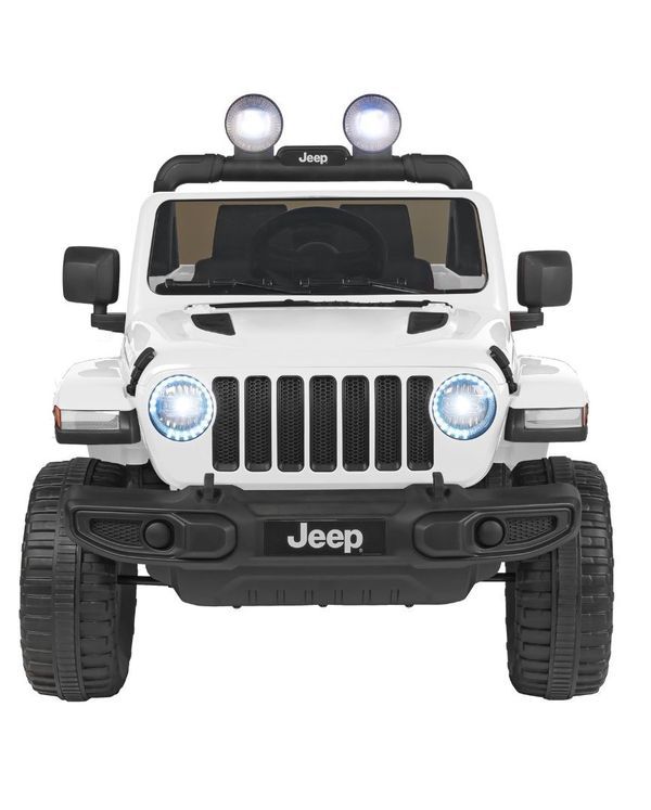 Auto Elettrica Per Bambini Jeep Wrangler Bianca Con Telecomando 127X70X80Cm 