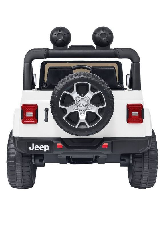 Auto Elettrica Per Bambini Jeep Wrangler Bianca Con Telecomando 127X70X80Cm 