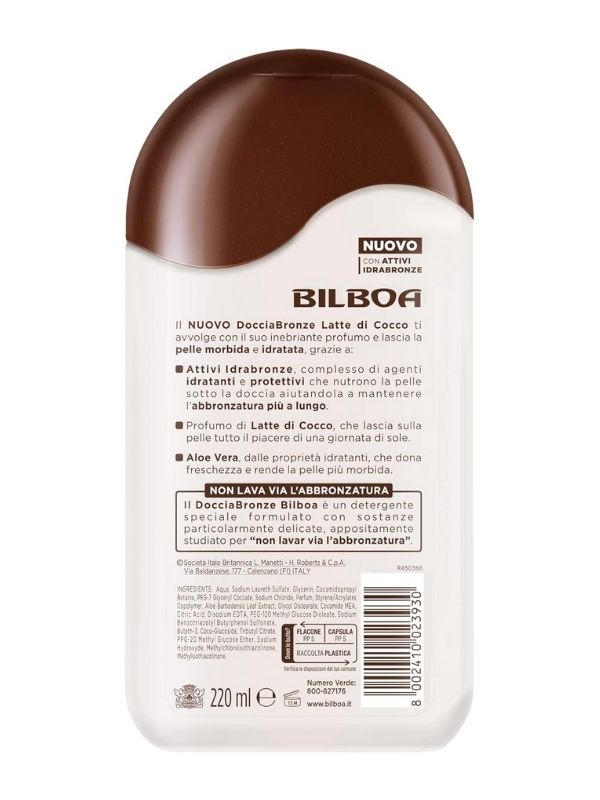 BILBOA Docciabronze Con Latte Di Cocco Idratante 220Ml