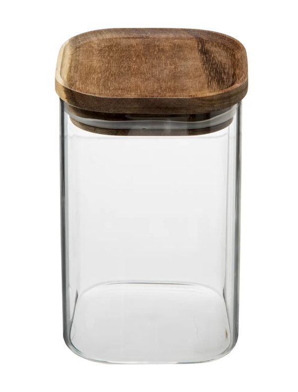 Organisateur De Cuisine En Verre Et En Bois Hermet 1L