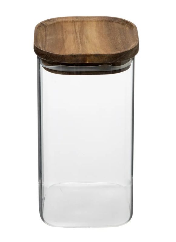 Organisateur De Cuisine En Verre Et En Bois Hermet 1.3L