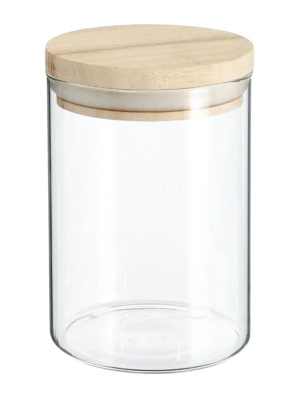 Organisateur De Cuisine En Verre Et En Bois Hermet 600Ml