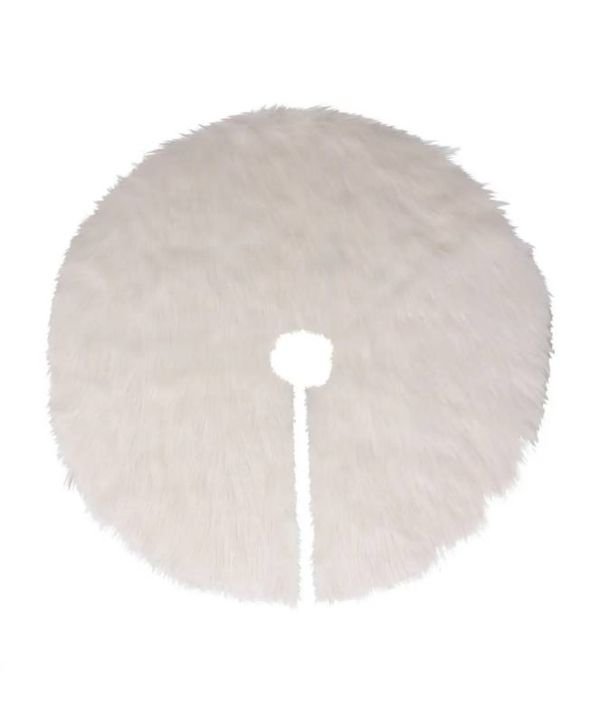 Base Per Albero Di Natale Bianco Effetto Pelo 90Cm