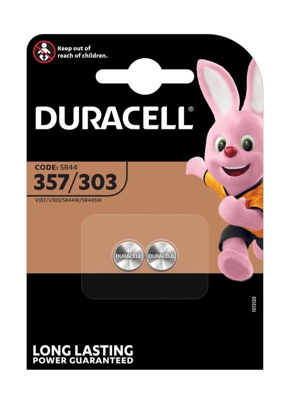 DURACEL Piles Bouton 357/303 2 Pièces