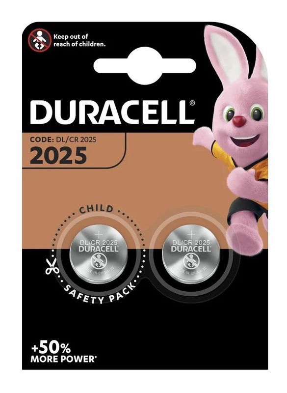 DURACEL Piles Bouton Specialty DL2025 B2 CR2025 2 Pièces