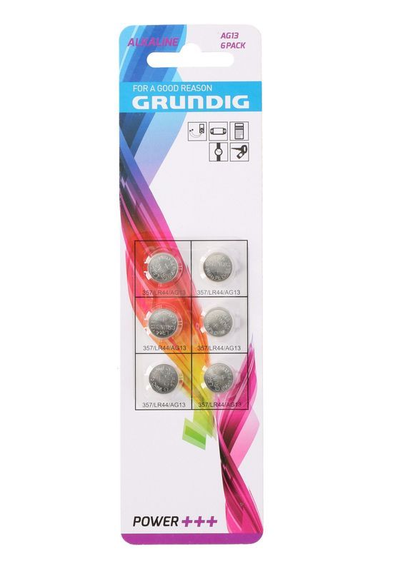 Piles Bouton AG13 Grunding Blister 6 Pièces