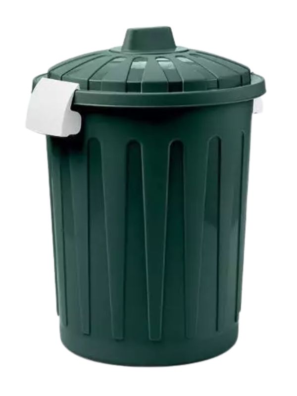 Bidoncino Con Coperchio 8L Verde 26X32Cm