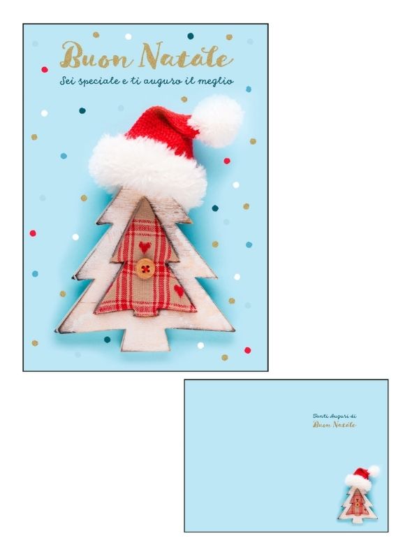 Frohe-Weihnachts-Karte Mit Folie Gold Baum