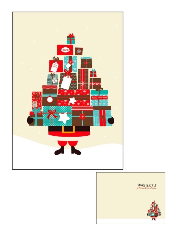 Frohe-Weihnachts-Karte Mit Glitter Geschenke