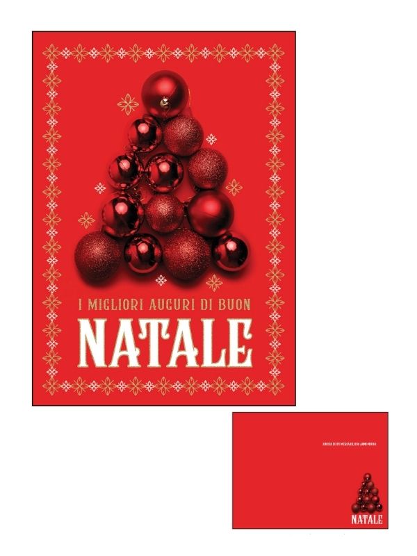 Frohe-Weihnachts-Karte Mit Folie Gold Kugeln