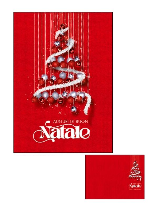 Frohe-Weihnachts-Karte Mit Silberfolie Kugeln