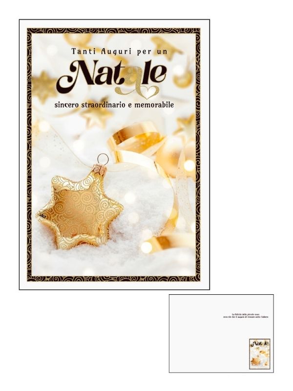 Frohe-Weihnachts-Karte Mit Folie Gold Sterndekoration