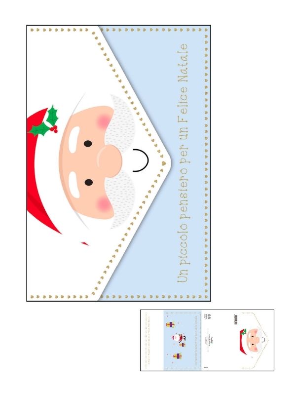 Frohe Weihnachtskarte Mit Folie Gold Weihnachtsmann