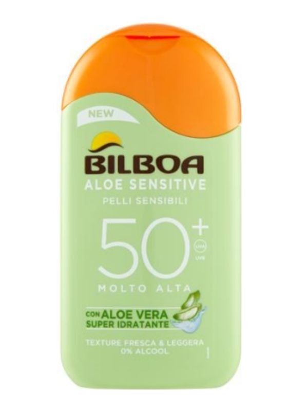 BILBOA Aloe Sensitive Lait Solaire SFP 50+ 200Ml