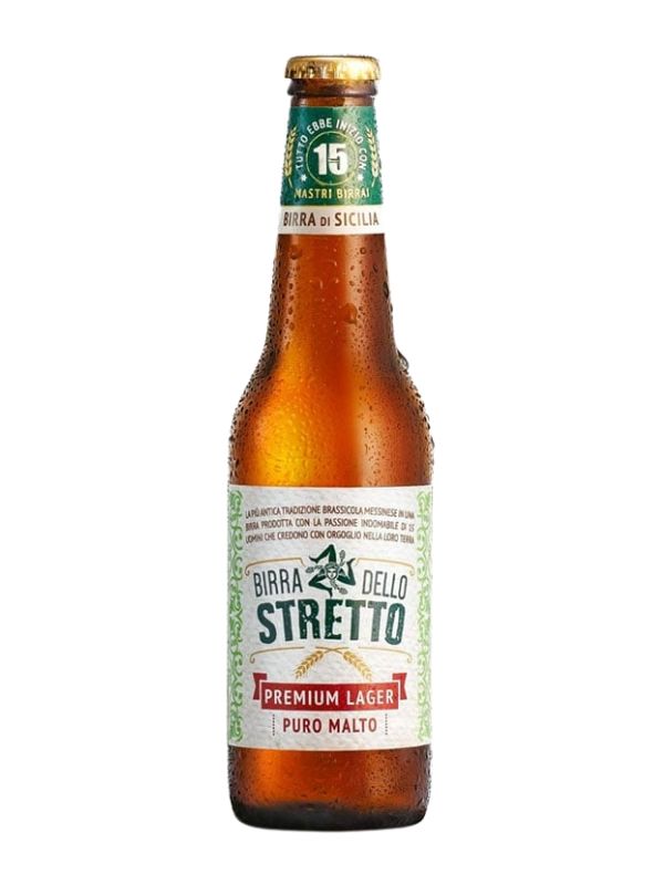 BIRRA DELLO STRETTO Bière Premium Lager Pur Malt 33Cl 5%