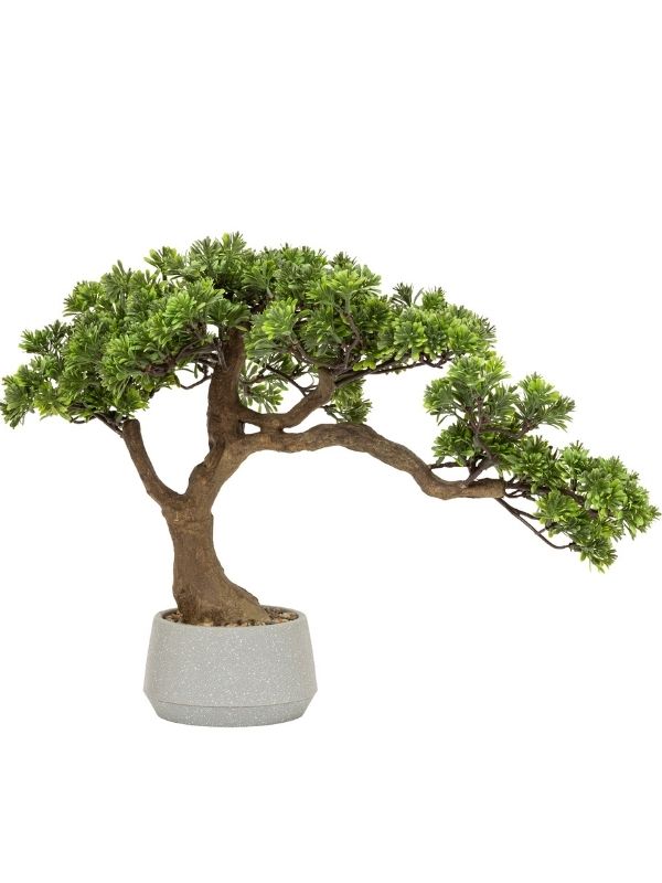 Pianta Artificiale Déco Bonsai Polin Con Vaso Ceramica 45Cm