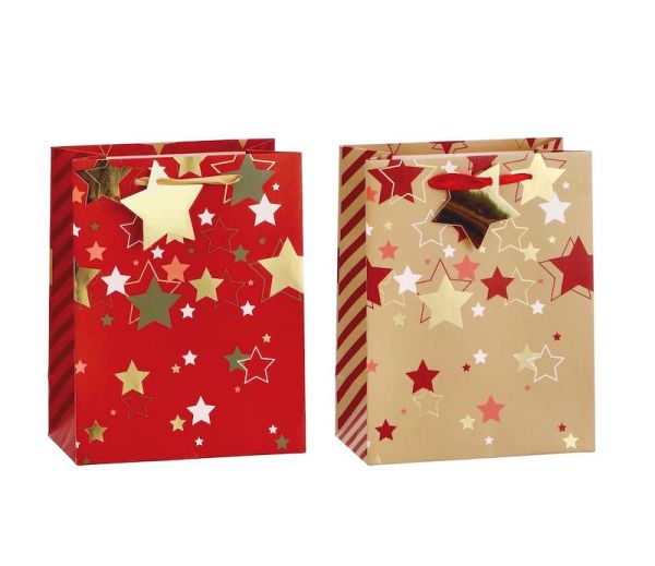 Borsa Natalizia In Carta 18X10X23Cm - Assortita
