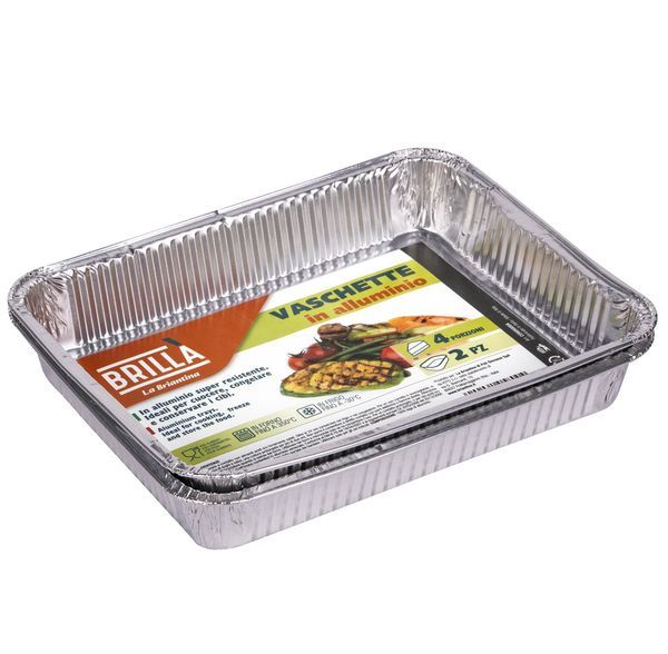 Aluminium-Lebensmittelbehälter 4 Portionen