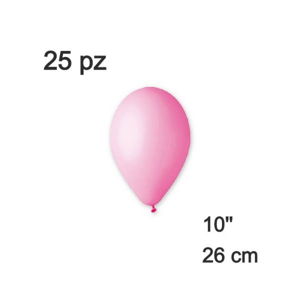 25 Ballons 10 moyen « (26 cm) Rosa