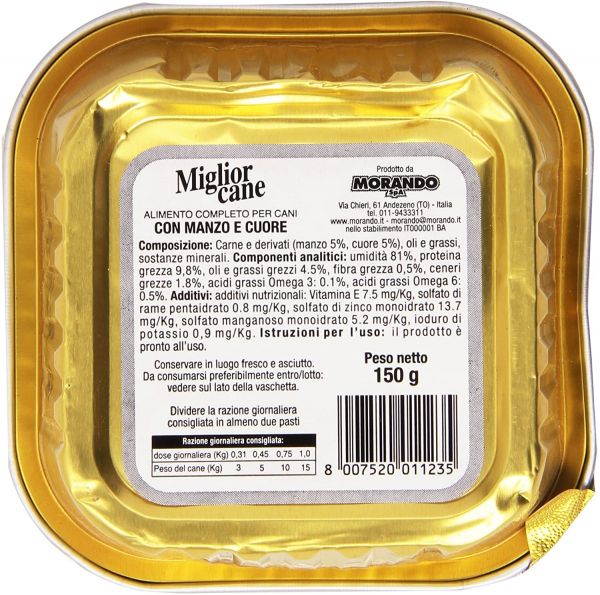 MIGLIOR CANE  Patè con Manzo e Cuore  GR150