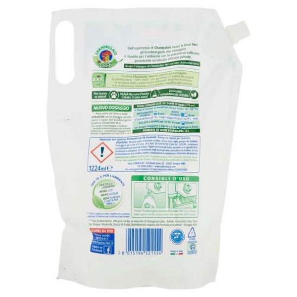 CHANTECLAIR Vert Flüssigwaschmittel ökologisch, Nachfüllung 24 WL