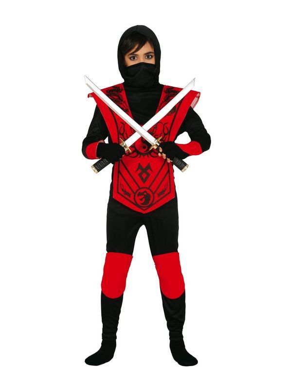 Carnevale Costume Ninja Rosso Da Bambino